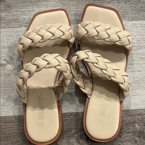 Dream Pairs Women's Braided Sandals - Beige